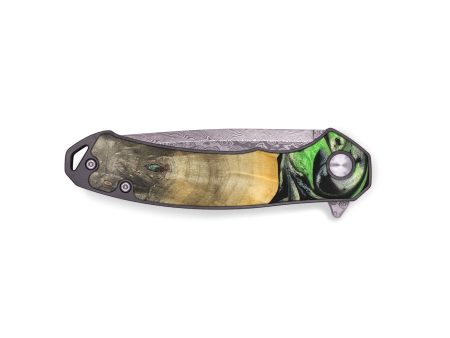 EDC Wood+Resin Pocket Knife - Tanner (Green, 687268) Online Sale