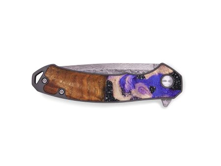 EDC Wood+Resin Pocket Knife - Toby (Cosmos, 687778) Discount