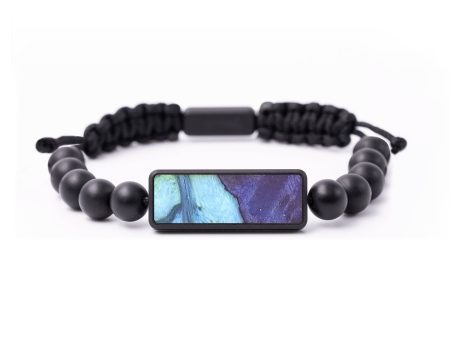 Onyx Bead Wood+Resin Bracelet - Terrell (Blue, 684869) Online Hot Sale