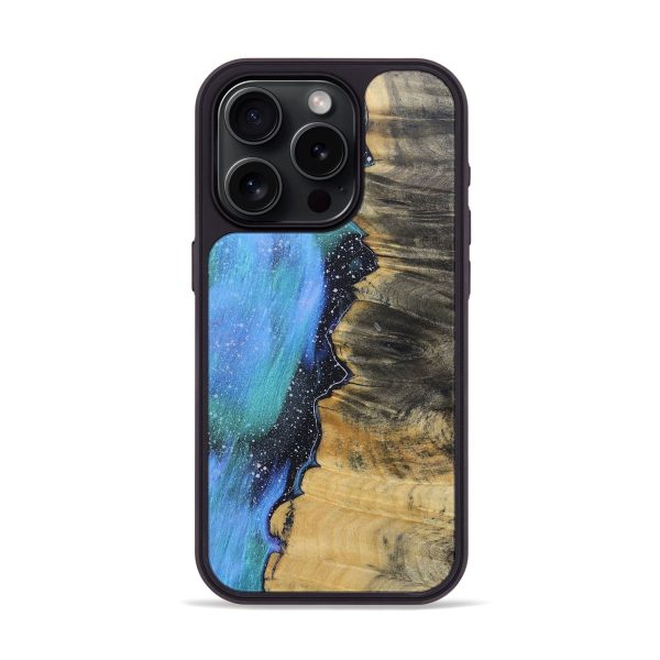 iPhone 15 Pro Wood+Resin Phone Case - Vicki (Cosmos, 688411) Cheap