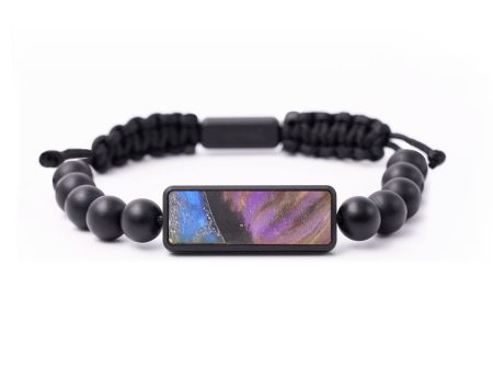 Onyx Bead Wood+Resin Bracelet - Carolina (Cosmos, 687414) Hot on Sale