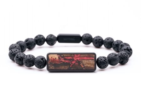 Lava Bead Wood+Resin Bracelet - Joaquin (Pattern, 687426) Discount