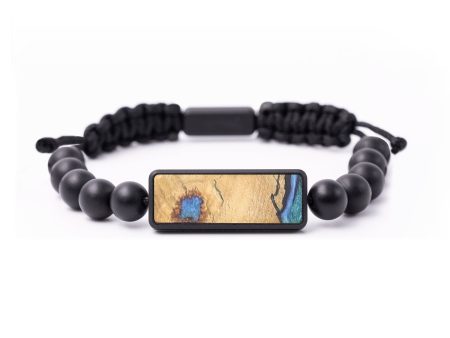 Onyx Bead Wood+Resin Bracelet - Emilia (Blue, 687534) Hot on Sale