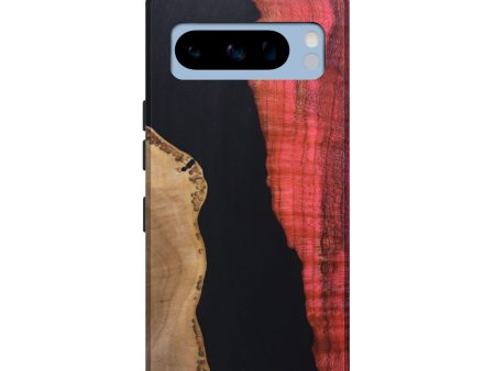 Pixel 8 Pro Wood+Resin Live Edge Phone Case - Delores (Pure Black, 684381) For Sale