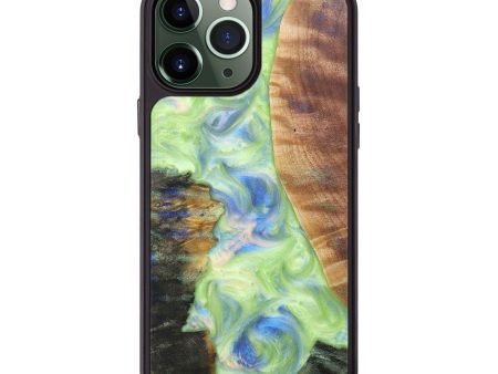 iPhone 13 Pro Max Wood+Resin Phone Case - Lakisha (Mosaic, 688350) For Sale