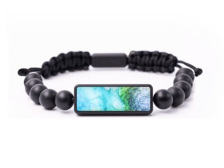 Onyx Bead Wood+Resin Bracelet - Arnold (Blue, 687513) Online Hot Sale