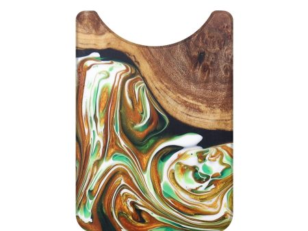 Live Edge Wood+Resin Wallet - Ophelia (Green, 684302) Online now