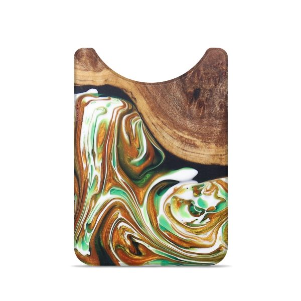 Live Edge Wood+Resin Wallet - Ophelia (Green, 684302) Online now