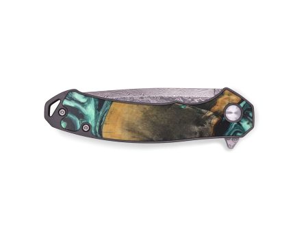 EDC Wood+Resin Pocket Knife - Violet (Green, 686173) Online Hot Sale