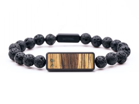 Lava Bead Wood+Resin Bracelet - Jada (Wood Burl, 683534) on Sale