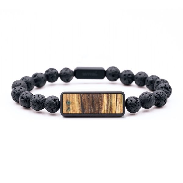 Lava Bead Wood+Resin Bracelet - Jada (Wood Burl, 683534) on Sale