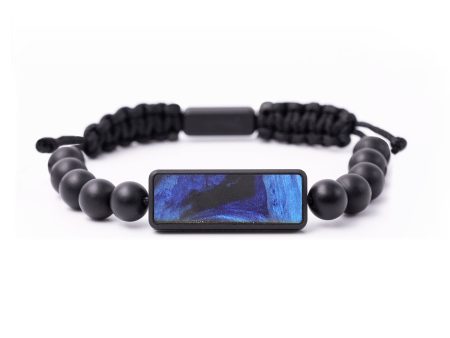 Onyx Bead ResinArt Bracelet - Kari (Blue, 683291) Sale