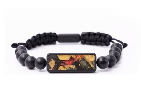 Onyx Bead Wood+Resin Bracelet - Victor (Pattern, 688267) Discount