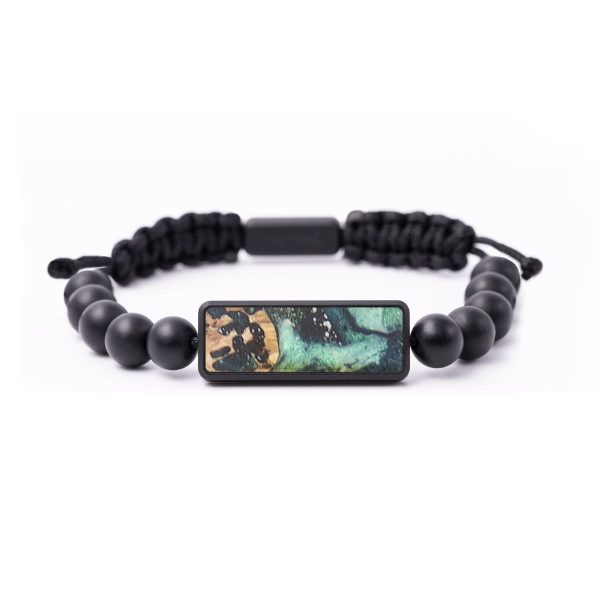 Onyx Bead Wood+Resin Bracelet - Forrest (Cosmos, 683514) Online Sale