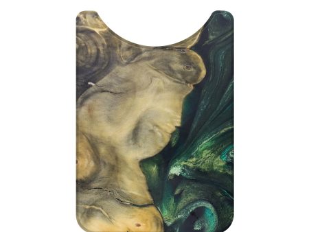 Live Edge Wood+Resin Wallet - Fatima (Green, 684501) Online