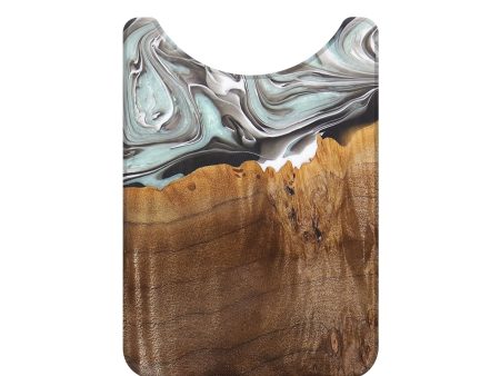 Live Edge Wood+Resin Wallet - Rosemary (Black & White, 684485) Fashion