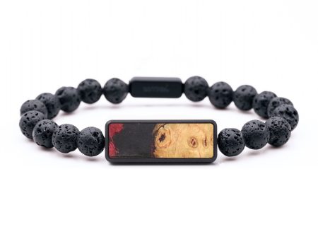 Lava Bead Wood+Resin Bracelet - Alvin (Red, 683311) Online Hot Sale