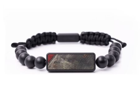 Onyx Bead Wood+Resin Bracelet - Bria (Wood Burl, 683348) Online now