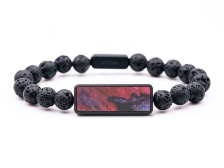 Lava Bead Wood+Resin Bracelet - Wallace (Purple, 687429) Hot on Sale