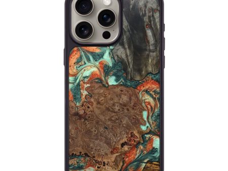 iPhone 15 Pro Max Wood+Resin Phone Case - Lena (Mosaic, 686490) For Discount