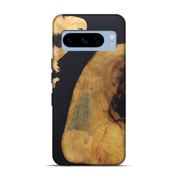 Pixel 8 Pro Wood+Resin Live Edge Phone Case - Morgan (Pure Black, 685612) For Cheap