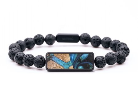 Lava Bead Wood+Resin Bracelet - Jennifer (Pattern, 688266) Cheap