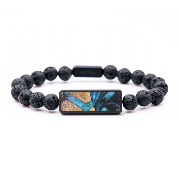 Lava Bead Wood+Resin Bracelet - Jennifer (Pattern, 688266) Cheap