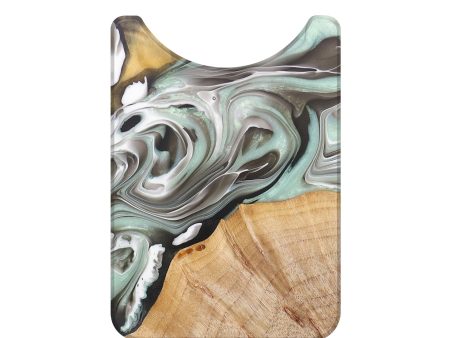 Live Edge Wood+Resin Wallet - Fatima (Black & White, 684491) For Discount