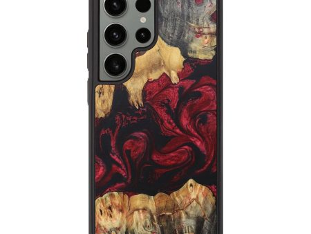 Galaxy S23 Ultra Wood+Resin Phone Case - Rita (Red, 684118) For Discount