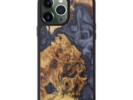 iPhone 13 Pro Max Wood+Resin Phone Case - Katie (Pure Black, 684079) Hot on Sale