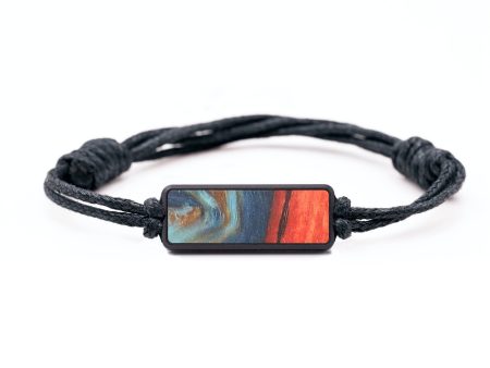 Classic Wood+Resin Bracelet - Adrienne (Teal & Gold, 683512) For Sale