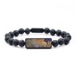 Lava Bead Wood+Resin Bracelet - Eleanor (Wood Burl, 687385) Online