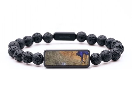 Lava Bead Wood+Resin Bracelet - Eleanor (Wood Burl, 687385) Online