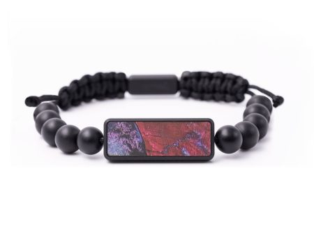 Onyx Bead Wood+Resin Bracelet - Aitana (Purple, 687430) Supply