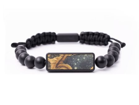 Onyx Bead Wood+Resin Bracelet - Christi (Cosmos, 684790) Fashion