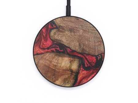 Circle Wood+Resin Wireless Charger - Ali (Red, 686144) Discount