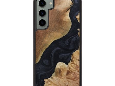 Galaxy S23 Plus Wood+Resin Phone Case - Bentley (Pure Black, 688083) on Sale