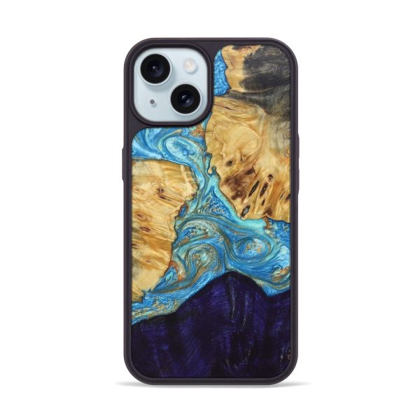 iPhone 15 Wood+Resin Phone Case - Brad (Mosaic, 686499) Fashion