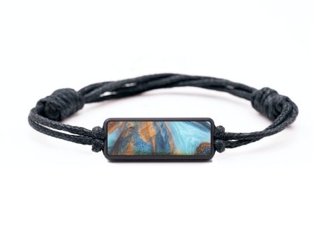 Classic Wood+Resin Bracelet - Aden (Teal & Gold, 684736) For Cheap