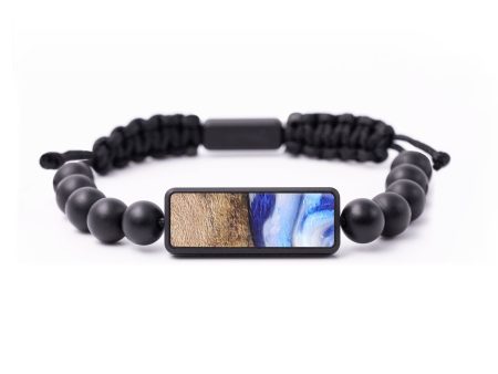 Onyx Bead Wood+Resin Bracelet - Cora (Blue, 688251) Online Hot Sale