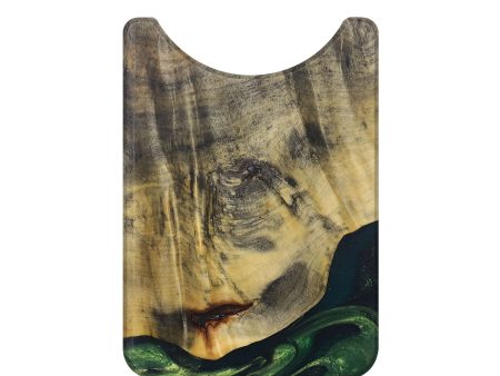 Live Edge Wood+Resin Wallet - Toby (Green, 688121) Online