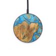 Circle Wood+Resin Wireless Charger - Harlow (Teal & Gold, 687332) Sale