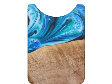 Live Edge Wood+Resin Wallet - Kassidy (Blue, 684513) Sale