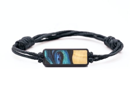 Classic Wood+Resin Bracelet - Alayah (Blue, 683293) For Sale