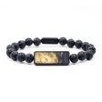 Lava Bead Wood+Resin Bracelet - Cassandra (Blue, 687400) on Sale