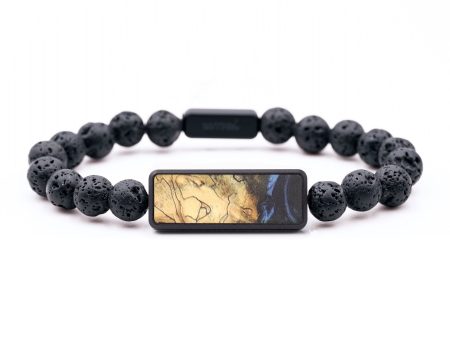 Lava Bead Wood+Resin Bracelet - Cassandra (Blue, 687400) on Sale