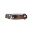 EDC Wood+Resin Pocket Knife - Zane (Black & White, 686199) Online Sale