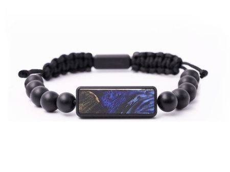 Onyx Bead Wood+Resin Bracelet - Henry (Blue, 683468) For Discount