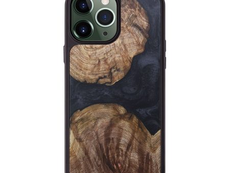 iPhone 13 Pro Max Wood+Resin Phone Case - Katlyn (Pure Black, 685952) Online