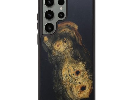 Galaxy S23 Ultra Wood+Resin Phone Case - Mackenzie (Pure Black, 685323) Cheap